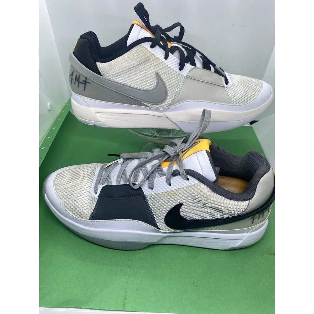 Nike Ja 1 'Wet Cement' Light Smoke Grey Black Basketball DR8785-100 Men's 11.5